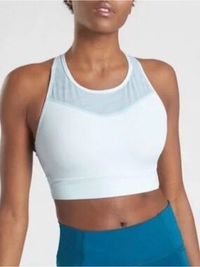 Athleta Gigi Hight Impact Sports Bra Ethreal Blue Grey - Small C-DD